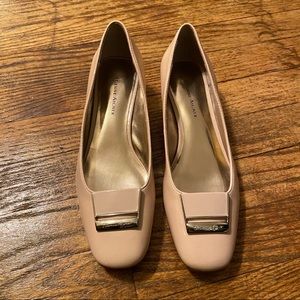 Vintage Etienne Aigner slip on square toe low heels